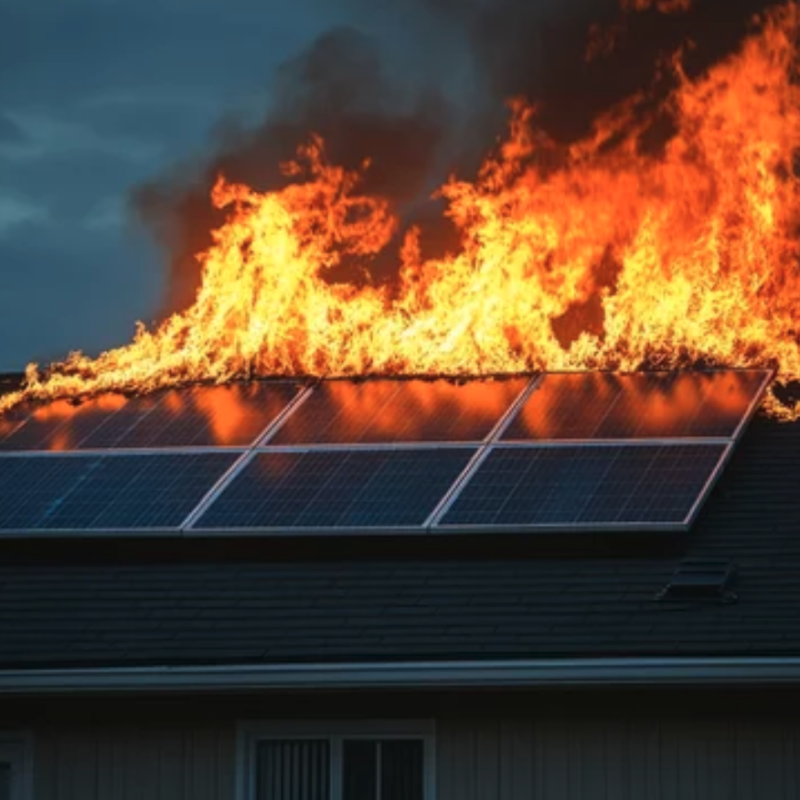 Brand Solcellsanläggning